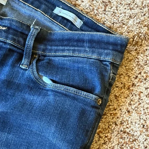 Frame Denim Women Le Skinny de Jeanne Jean Size 32 (Fits 30") Dark Blue Mid Rise - Picture 6 of 16